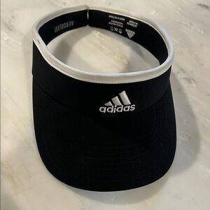 Adidas Black and White Sports Visor